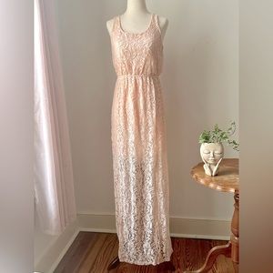 Light Peach Lace Dress